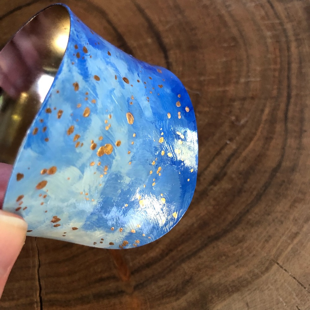 Upcycled Celestial Starry Night Cuff - image 5
